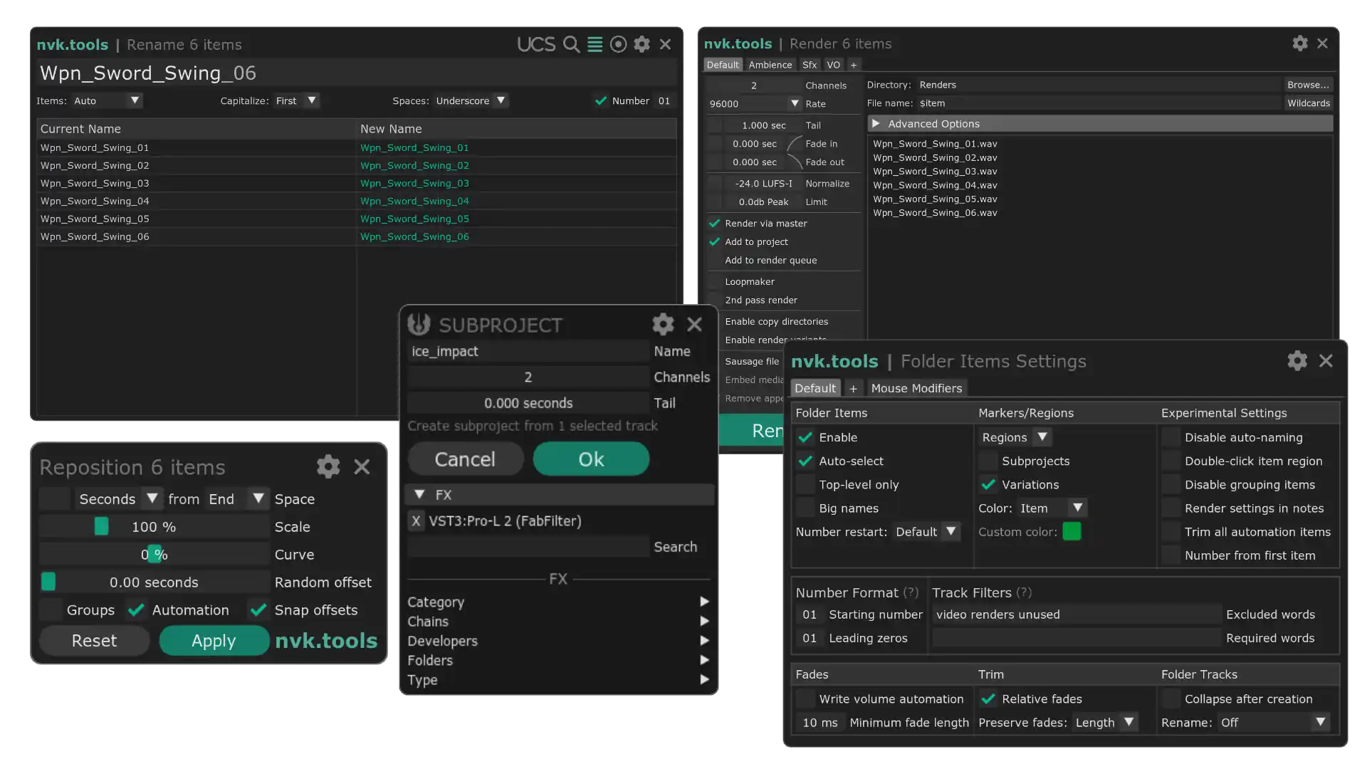 nvk_WORKFLOW 2 - Instant Game Audio in Reaper